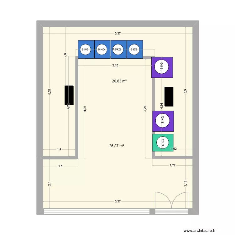 Laverie DIANE. Plan de 2 et 48 m² Laverie DIANE. Plan de 2 et 48 m²