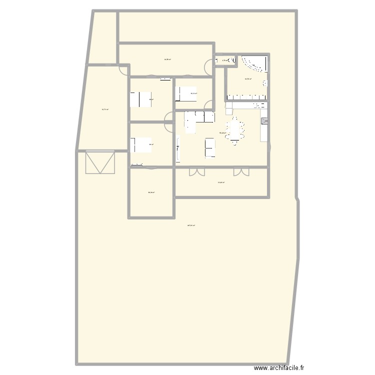 maison. Plan de 11 pièces et 625 m2