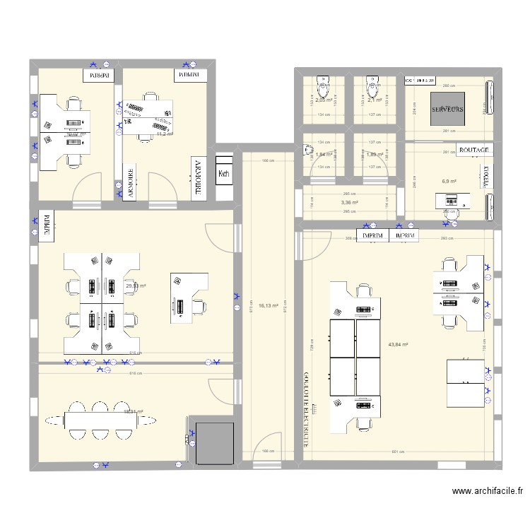 HSK2. Plan de 13 pièces et 153 m2
