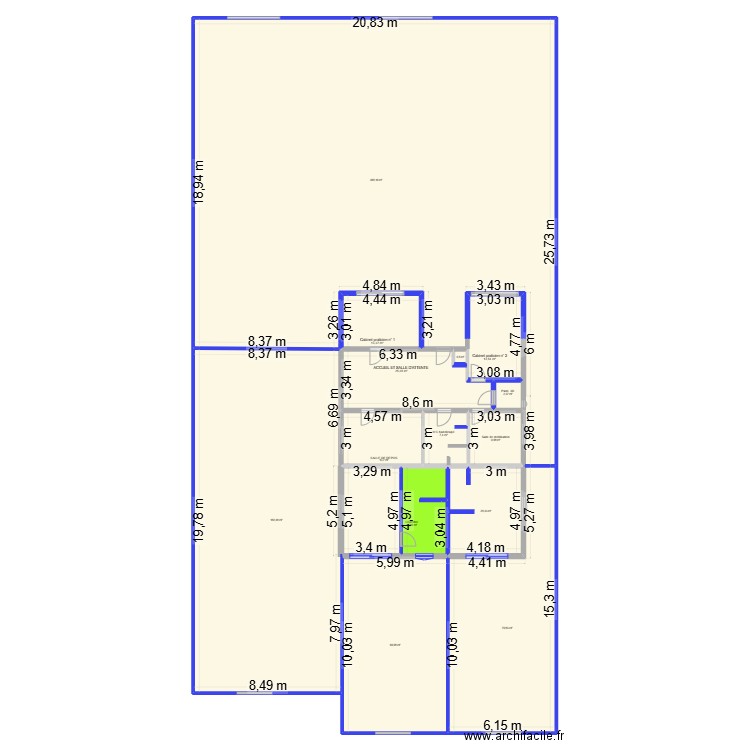 9 stade villa aiguillon avec 2 avancements avec jardins. Plan de 14 pièces et 813 m2