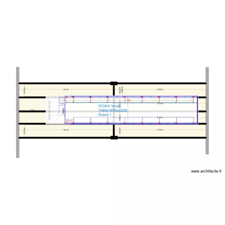 ROBOT. Plan de 8  et 29 m²