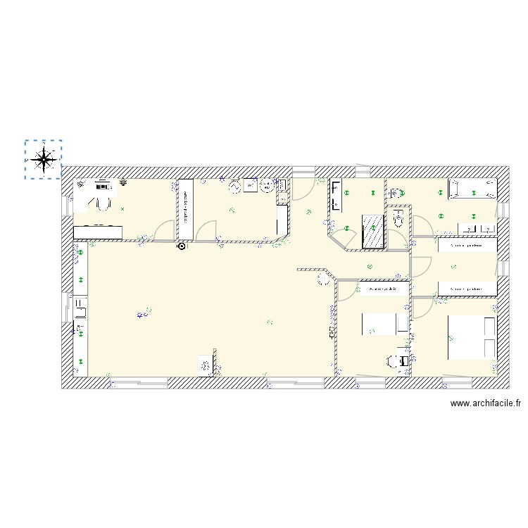 ECOP élec. Plan de 11 pièces et 132 m2
