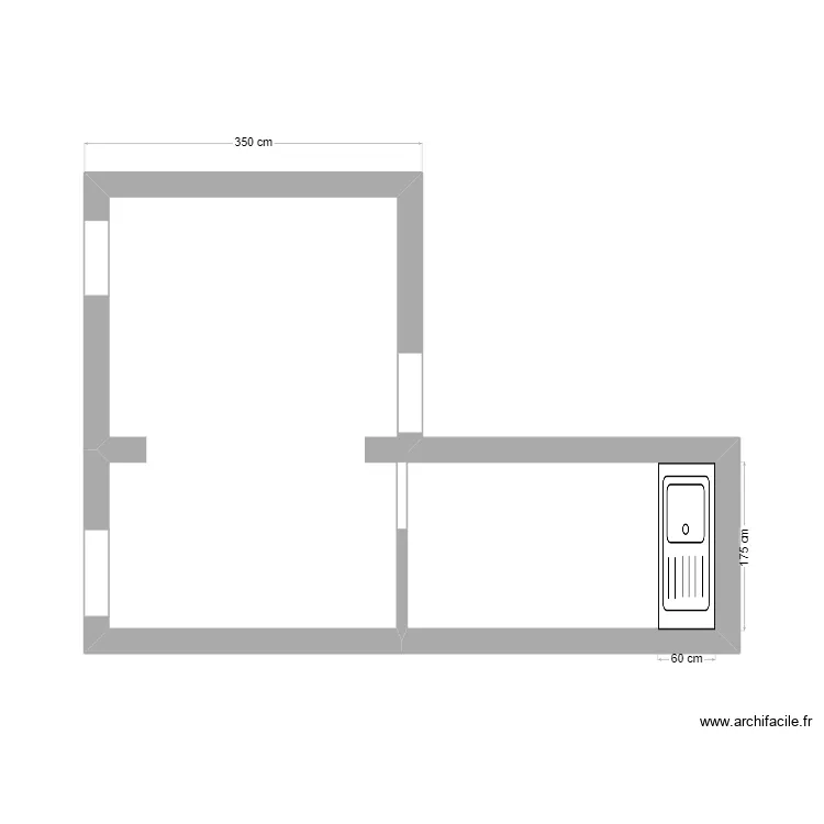 Chambre parentale Bis. Plan de 