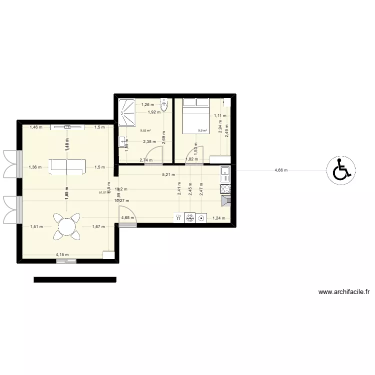 plan amenager. Plan de 3  et 70 m²