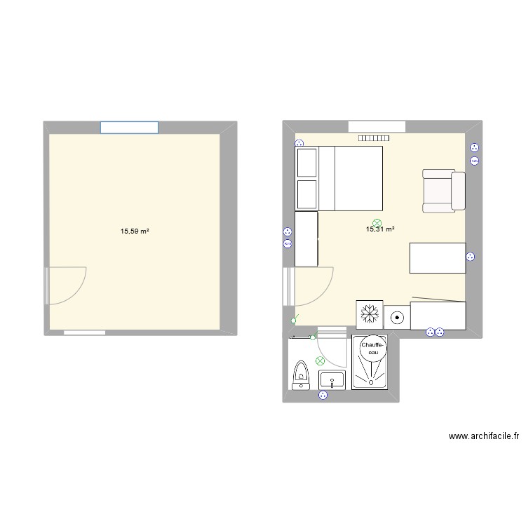 Après travaux. Plan de 0 pièce et 0 m2