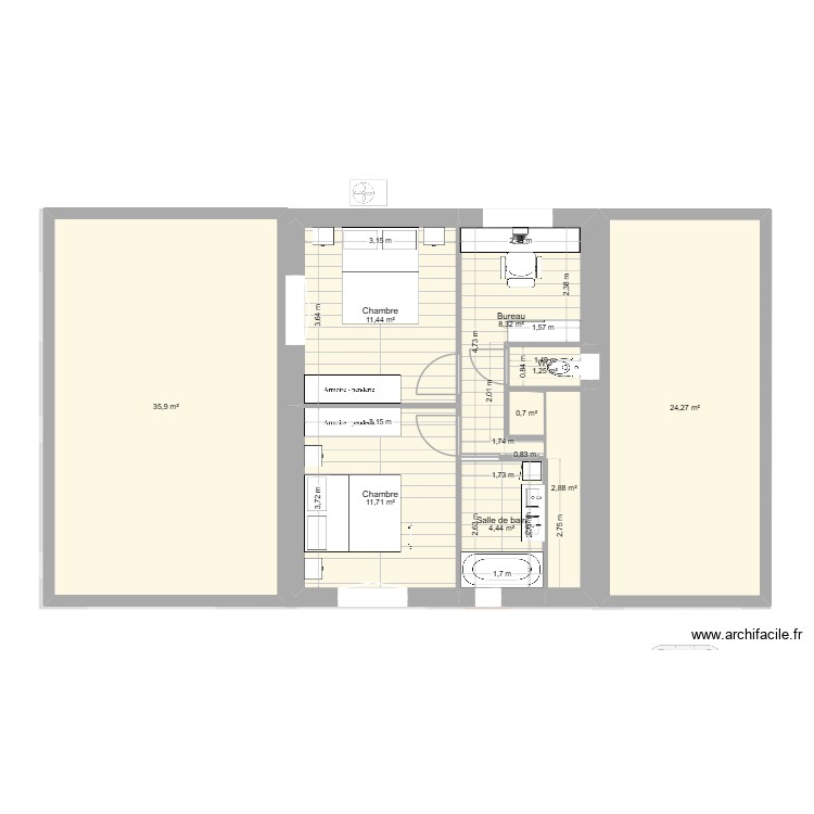 Basique Mas Occitan menuiseries blanches. Plan de 0 pièce et 0 m2