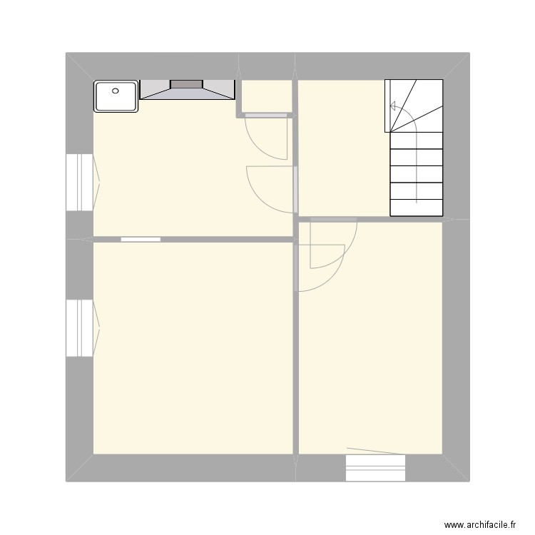 LLUCIA 14 R+3. Plan de 4 pièces et 29 m2