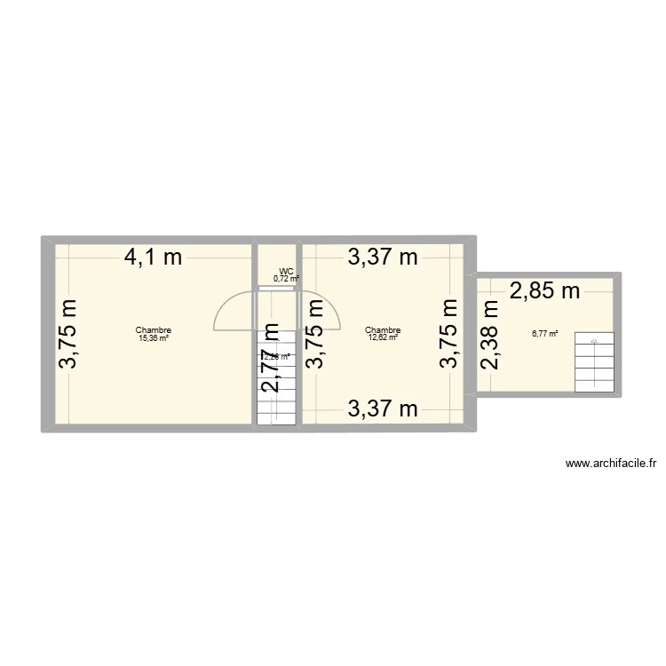etage. Plan de 0 pièce et 0 m2