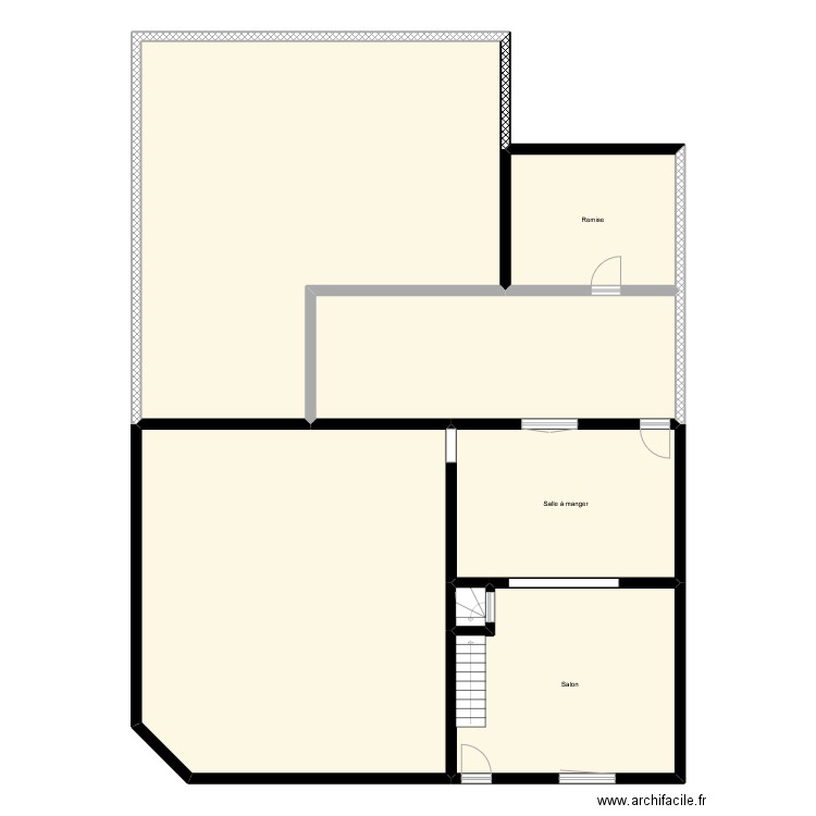 Maison base REZ. Plan de 7 pièces et 260 m2