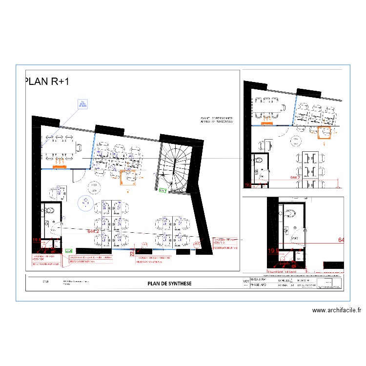 ETLB R+1. Plan de 0 pièce et 0 m2
