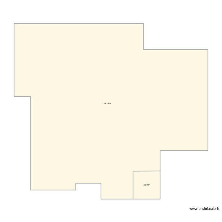 134 ASSAS. Plan de 2 pièces et 139 m2