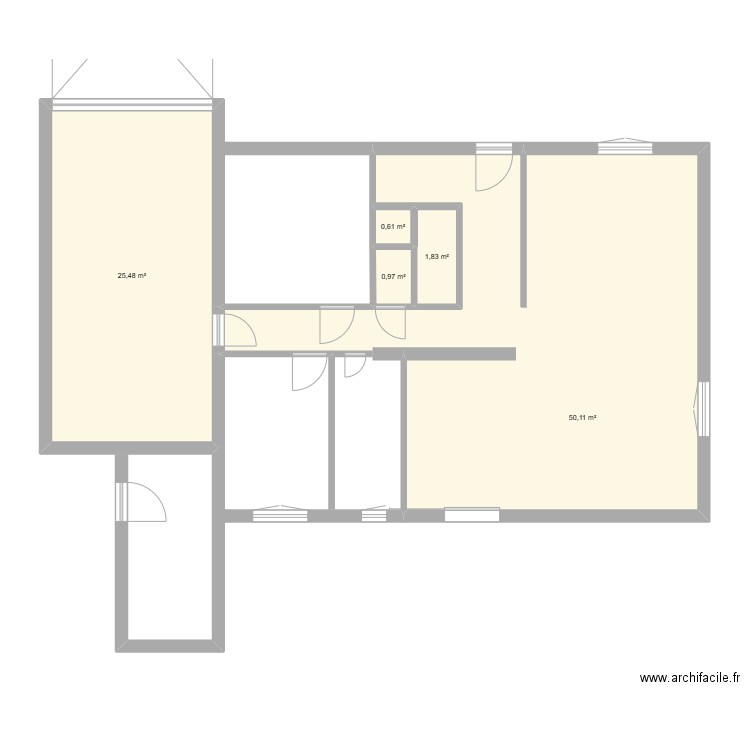 plan cahour. Plan de 5 pièces et 79 m2