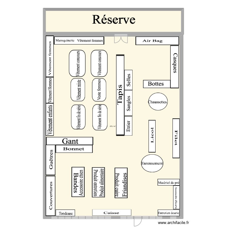 plan du magasin padd. Plan de 0 pièce et 0 m2