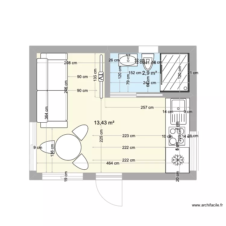 Maison B2. Plan de 