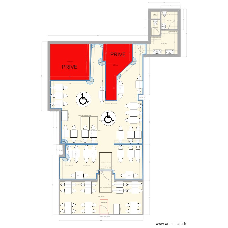 LA MER PAULETTE. Plan de 8 pièces et 148 m2