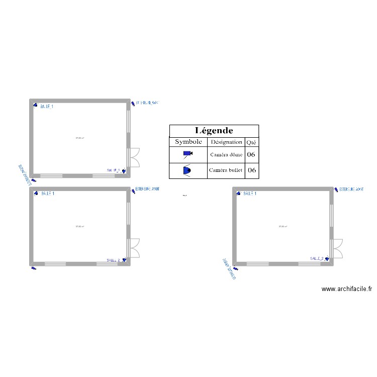 PROJET DOUT. Plan de 3 pièces et 113 m2