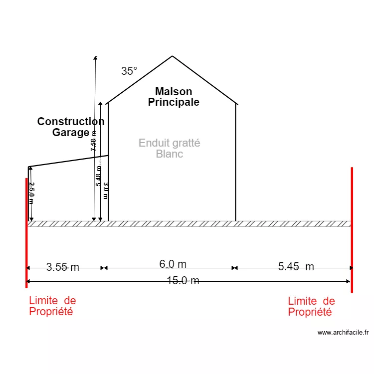 plan de fa&ccedil;ade nord ambleteuse apres tx. Plan de 