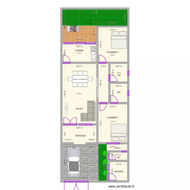 Plan Bachir Maison plein pied fini. Plan de 21 et 361 m² Plan Bachir Maison plein pied fini. Plan de 21 et 361 m²