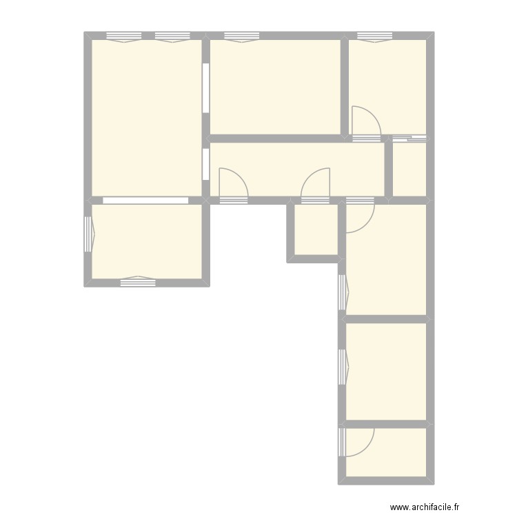 LEROY - STE COLOMBE LA COMMANDERIE. Plan de 10 pièces et 63 m2