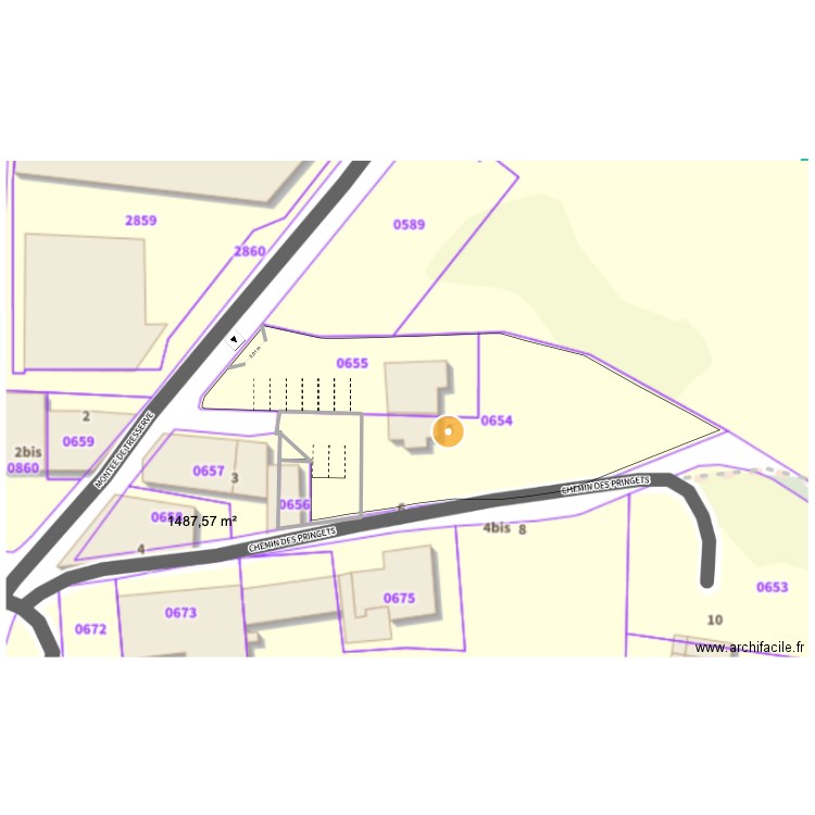 TRESSERVE 2. Plan de 1 pièce et 9 m2
