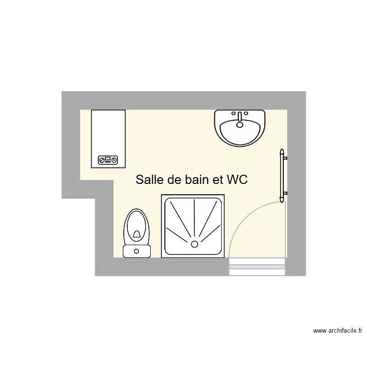 ROI Marie Jose. Plan de 1 pièce et 6 m2