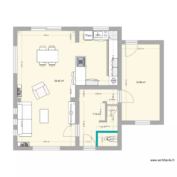 Maison futur. Plan de 4 et 60 m² Maison futur. Plan de 4 et 60 m²