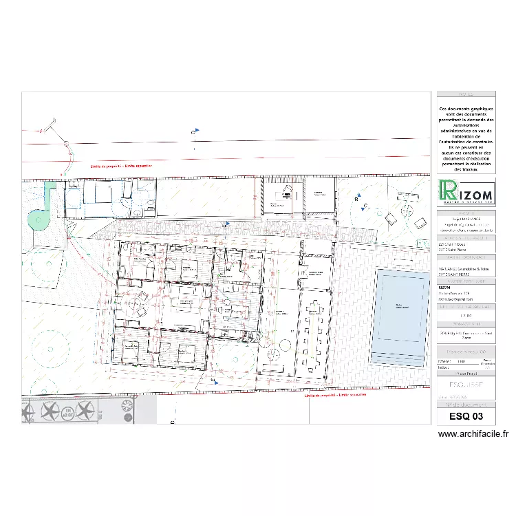 Projet Maison Ravine des cabris lumiere. Plan de 