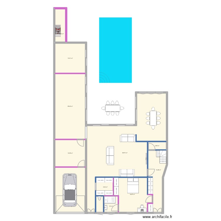 CHATEAUBRIAND PRO RDC. Plan de 11 pièces et 190 m2