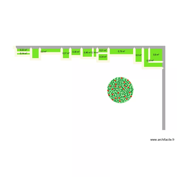 Cloture. Plan de 13 et 6 m² Cloture. Plan de 13 et 6 m²
