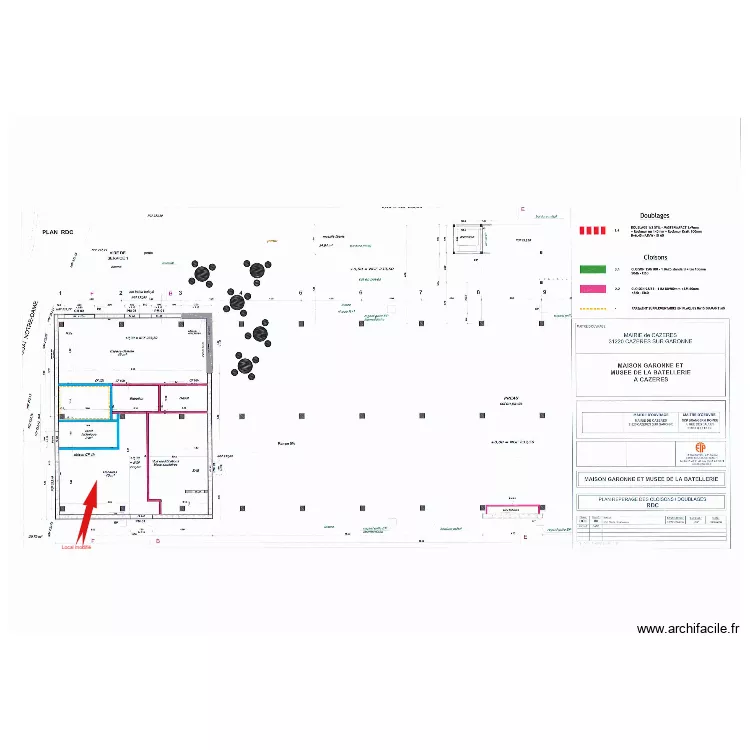 Maison Garonne rdc. Plan de Maison Garonne rdc. Plan de