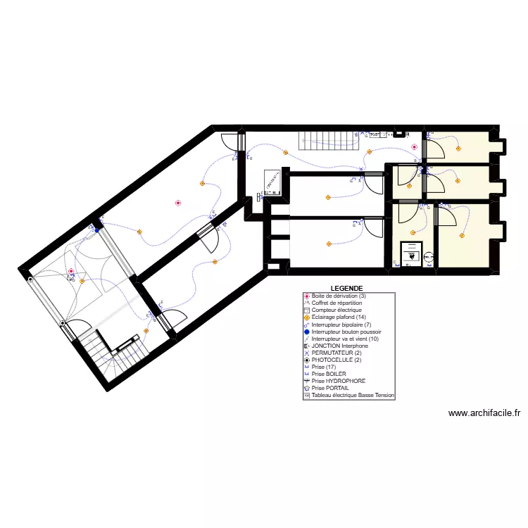 AV DU PARC GARAGE ET CAVES. Plan de 