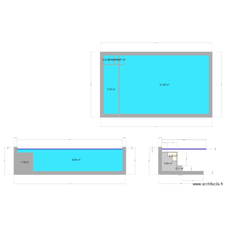 plan 1. Plan de 11 pièces et 37 m2