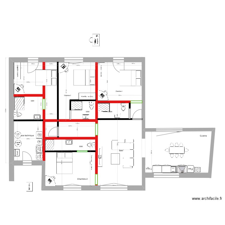 93 BP Rdc V 3.3 plan structurel. Plan de 0 pièce et 0 m2