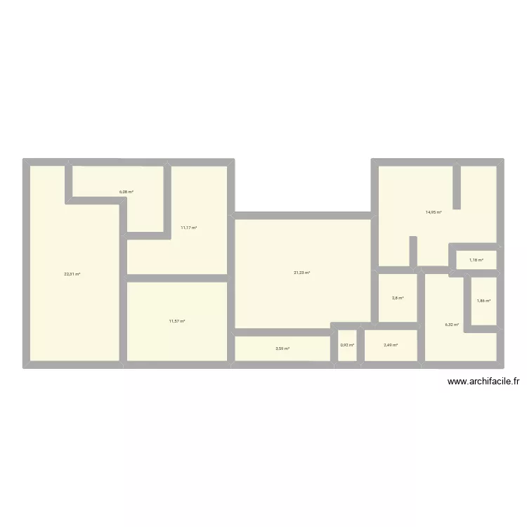 New. Plan de 13 pièces et 106 m² New. Plan de 13 pièces et 106 m²