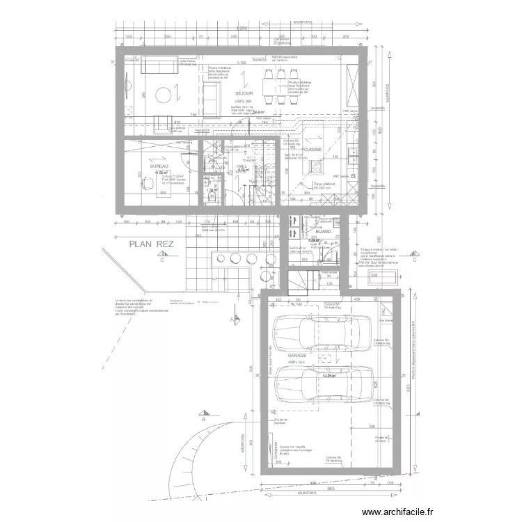 Mal&egrave;ve_0. Plan de 6  et 138 m²