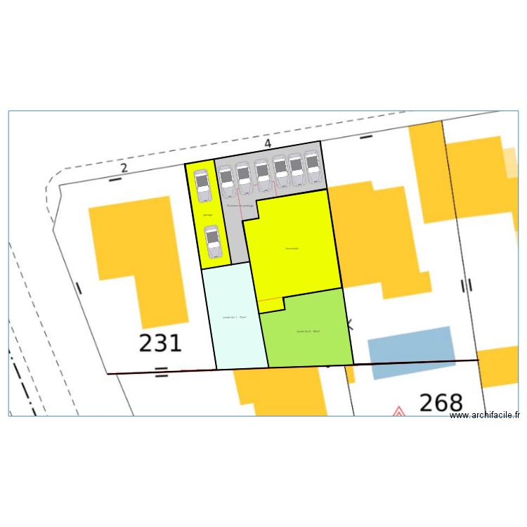 extérieur ghibodo. Plan de 5 pièces et 396 m2