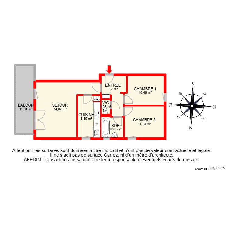 BI 30602. Plan de 11 pièces et 94 m2