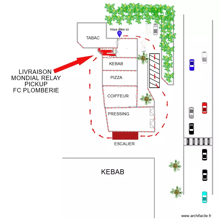 PLAN LOCAL livreur. Plan de 18 et 721 m² PLAN LOCAL livreur. Plan de 18 et 721 m²