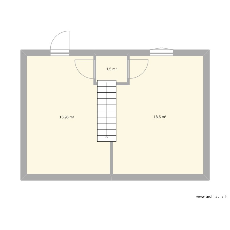 feigers. Plan de 3 pièces et 37 m2