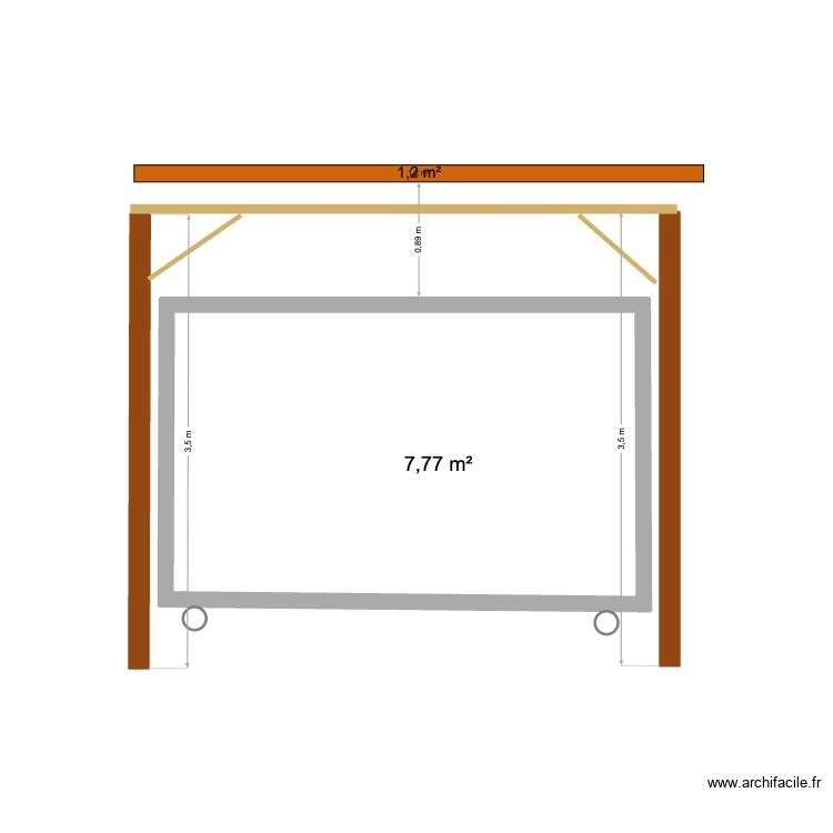 COUPE CARAVANE CARPORT. Plan de 0 pièce et 0 m2