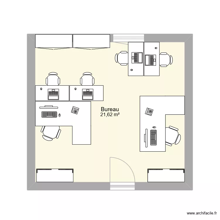bureau garrage. Plan de 1 pièce et 22 m² bureau garrage. Plan de 1 pièce et 22 m²