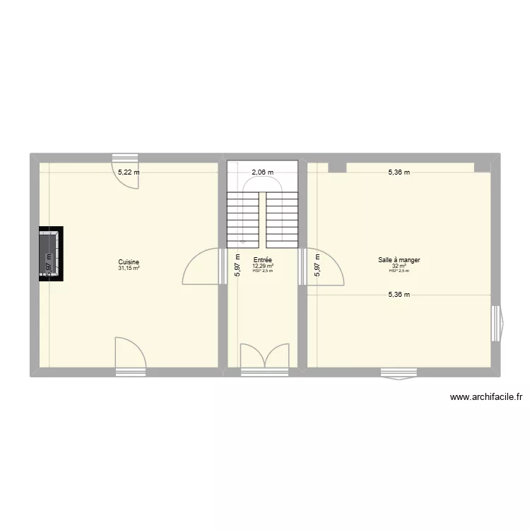 Maison_Bagnere_Urbanisme_2. Plan de 6 pièces et 151 m²