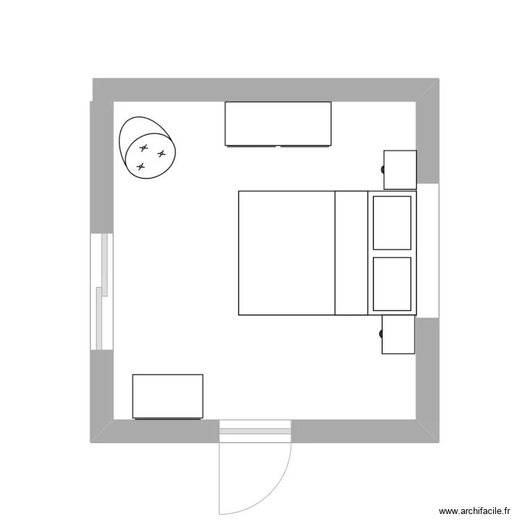 Chambre. Plan de 