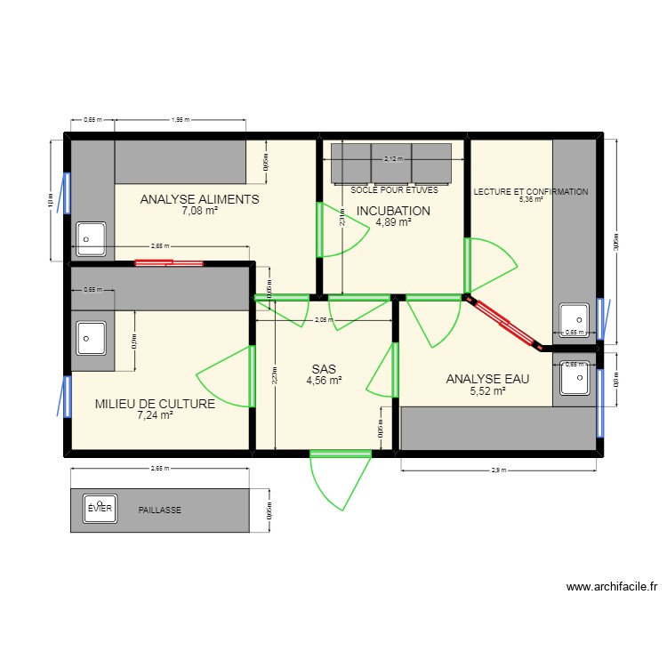Labo CTA  ACCRE-PAILLASSES. Plan de 0 pièce et 0 m2