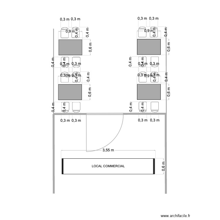 Terrasse chatelet. Plan de 0 pièce et 0 m2
