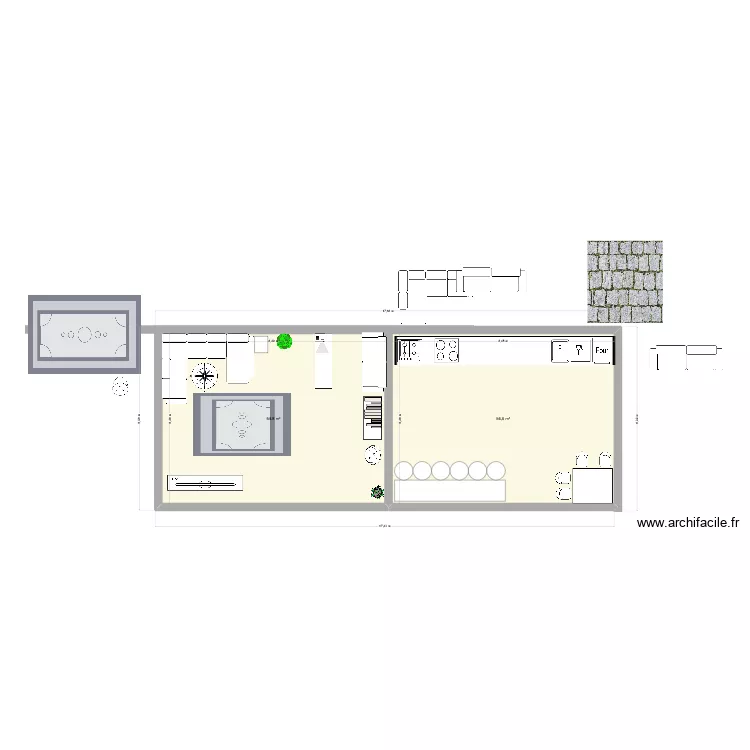 LISON. Plan de 2  et 109 m²