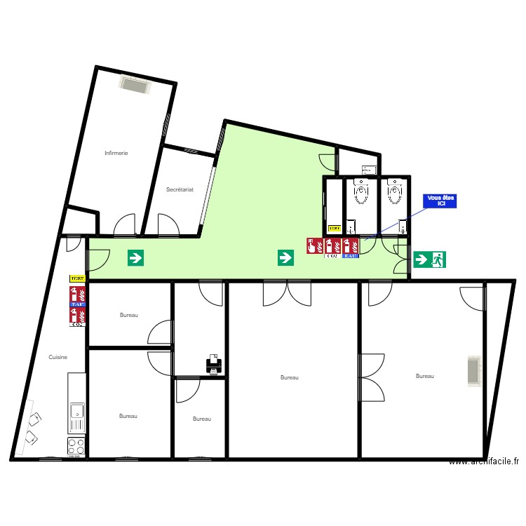 102 Canebière Evac. Plan de 14 pièces et 920 m2