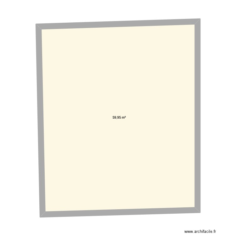 Italie 32. Plan de 1 pièce et 60 m2