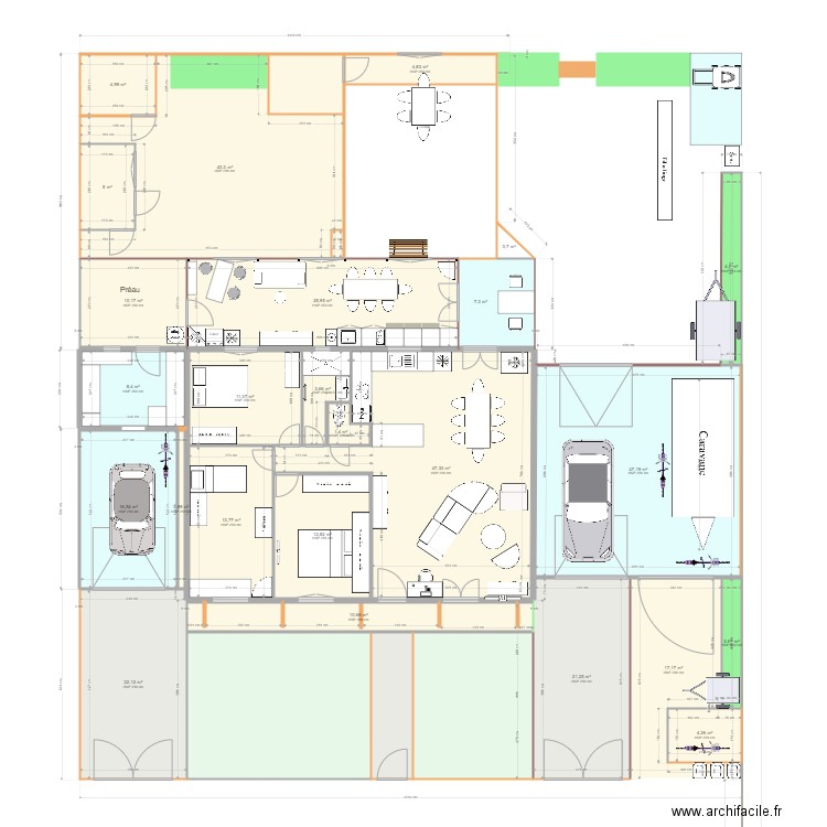 Saint andré décembre 2023. Plan de 30 pièces et 437 m2