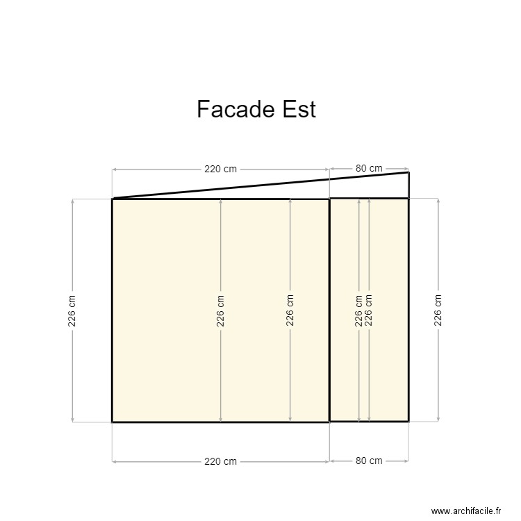 Extension cave façade est. Plan de 0 pièce et 0 m2